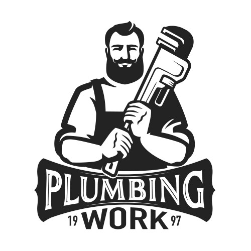 Plumber Logo - Wrench & Tool Vector Image