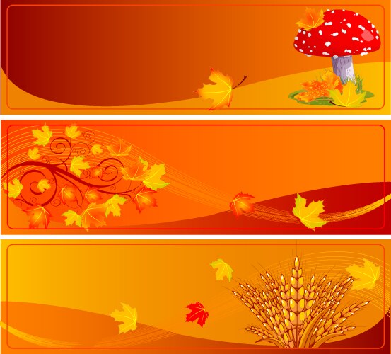 Autumn Leaf Banner Royalty Free Vector Image - VectorStock