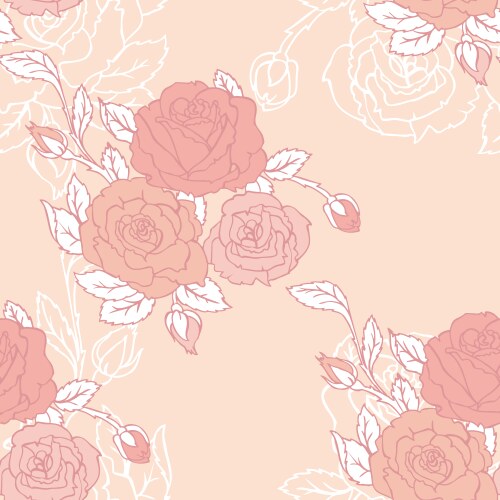 Background with pink roses Royalty Free Vector Image