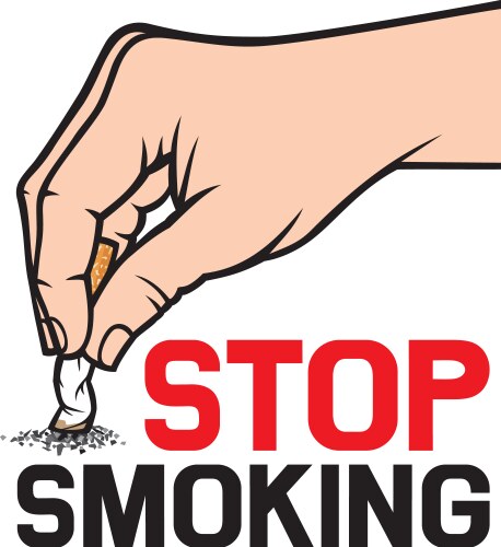 Stop smoking awareness campaign poster Royalty Free Vector