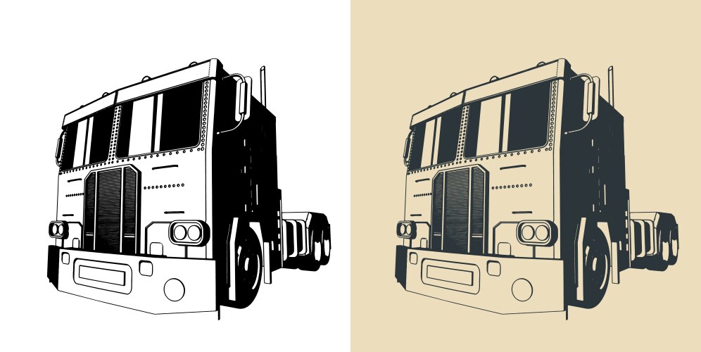 Truck tractor Royalty Free Vector Image - VectorStock