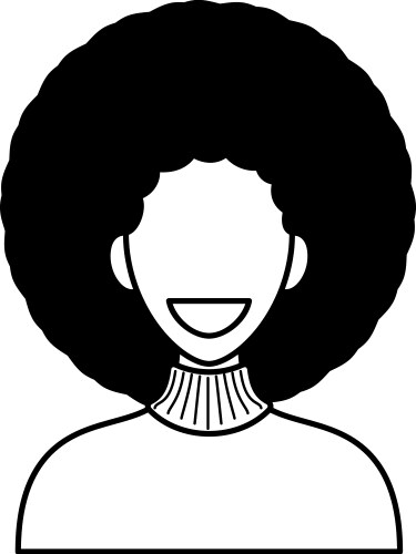 Woman avatar line icon vector image