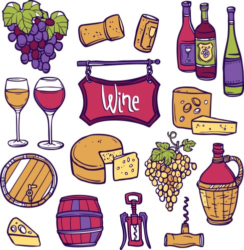 Realistic wine template Royalty Free Vector Image