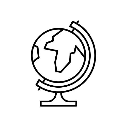 World globe flat icon Royalty Free Vector Image