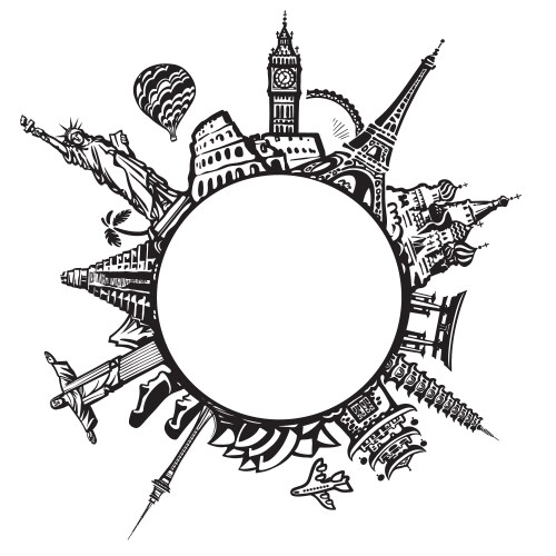 Global Landmarks Collection Royalty Free Vector Image