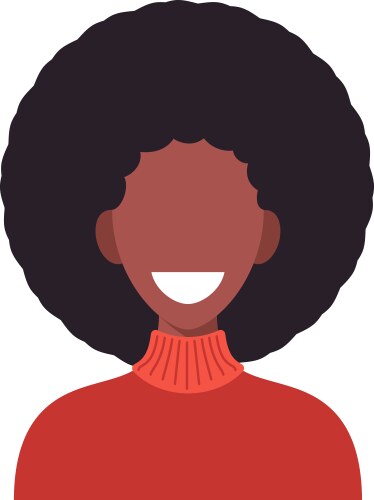 Woman avatar character face vector image