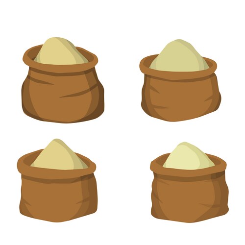 Canvas burlap bag Vector Image