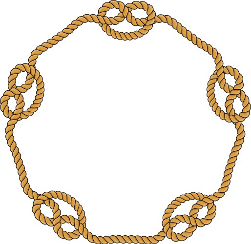 Octagon Rope Frame Hexagonal rope frame isolated on white background Vector Image