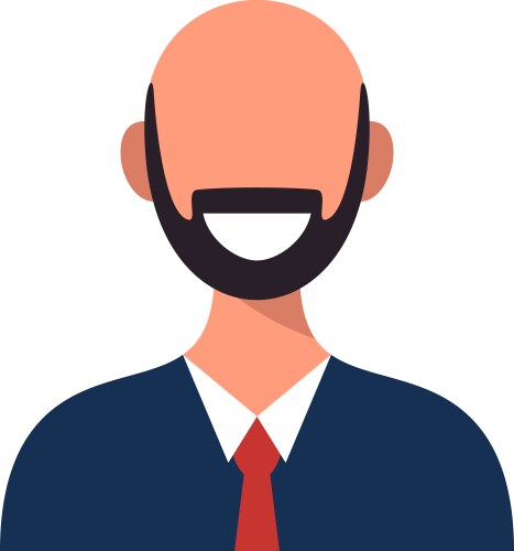 Man avatar character face vector image