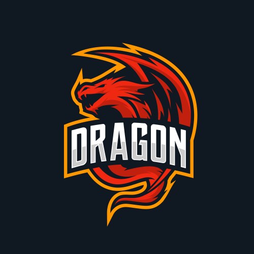 Dragon Esports Mascot Logo Vector Image