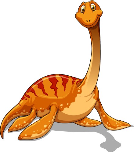 Green dinosaur with long neck Royalty Free Vector Image