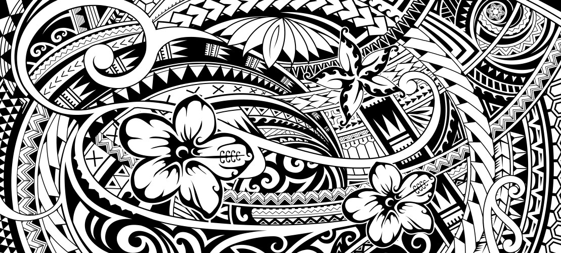 Polynesian ethnic ornament vector image