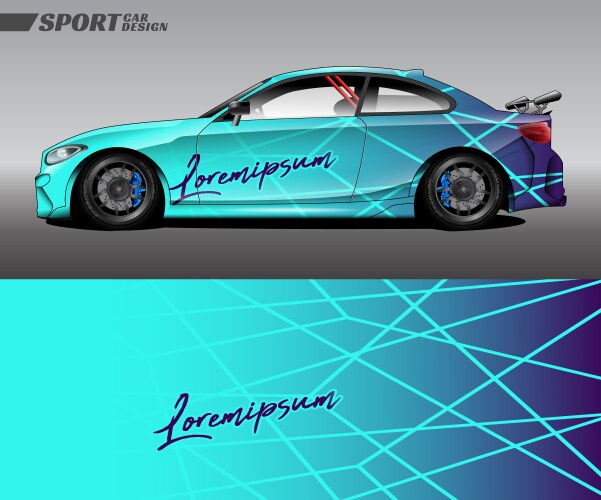 Racing Car Wrap - Abstract Texture Vector Image