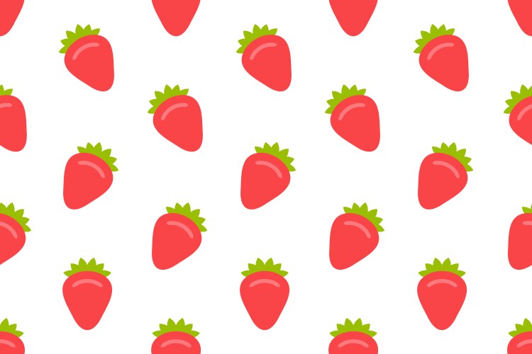 Seamless pattern with strawberry vector image