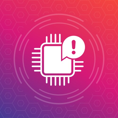 microchip supply shortage icon vector image