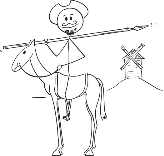 Don Quixote Knight Vector Image