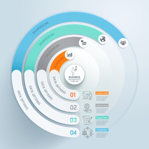 6 step arrow circle infographics template Vector Image