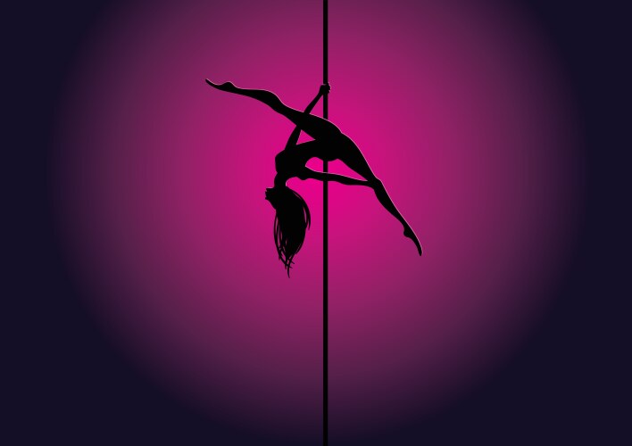 pole dance kim position vector image vector image