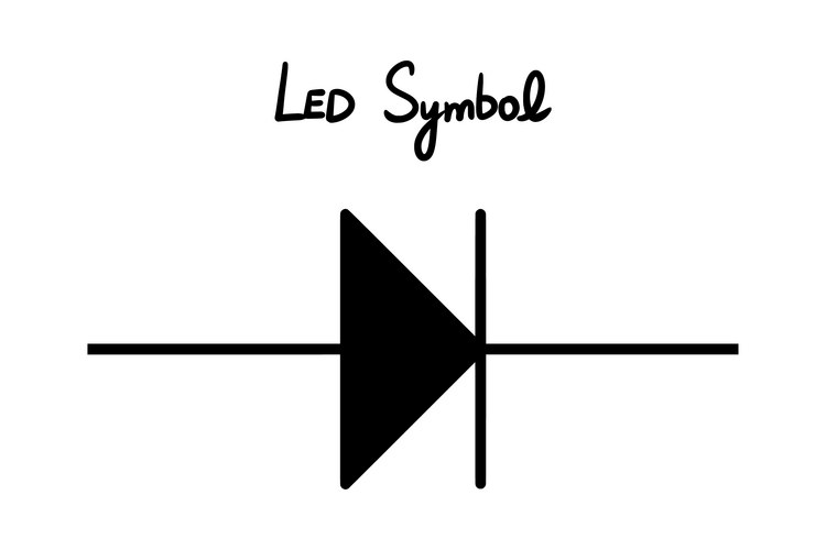 LED Symbol: Diode Circuit Diagram – Royalty-Free Vector | VectorStock