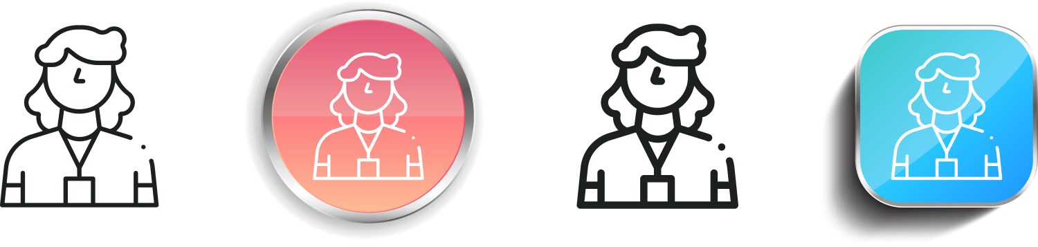 Guide icon thin linear regular and button style vector image