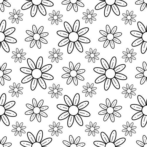 Floral Hand Drawn Seamless Pattern – Royalty-Free Vector | VectorStock