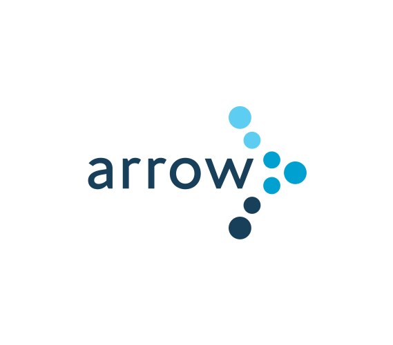 Abstract Arrow Button with Circles vector image