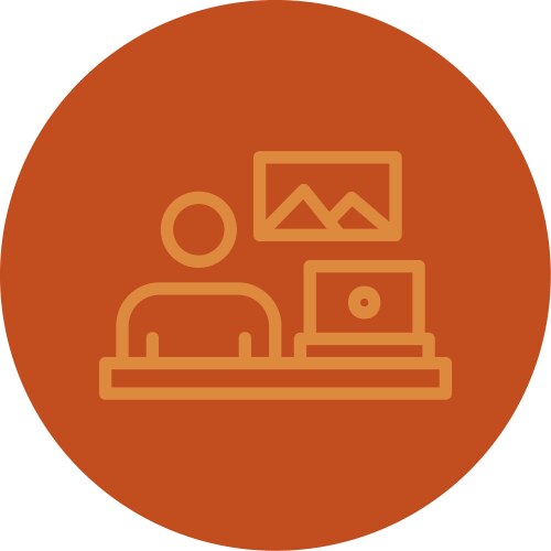 Remote Work Line Icon – Royalty-Free Vector | VectorStock
