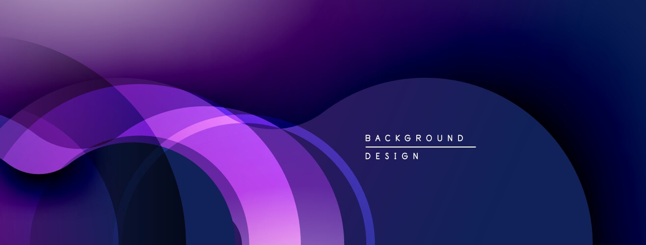 Abstract purple waves overlap creating dynamic vector image