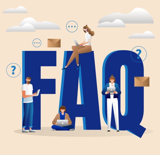 Faq and qa concept vector image