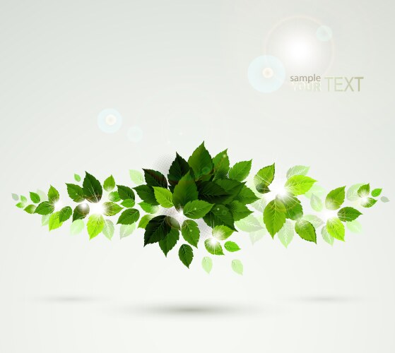 Green leaves tree Royalty Free Vector Image - VectorStock