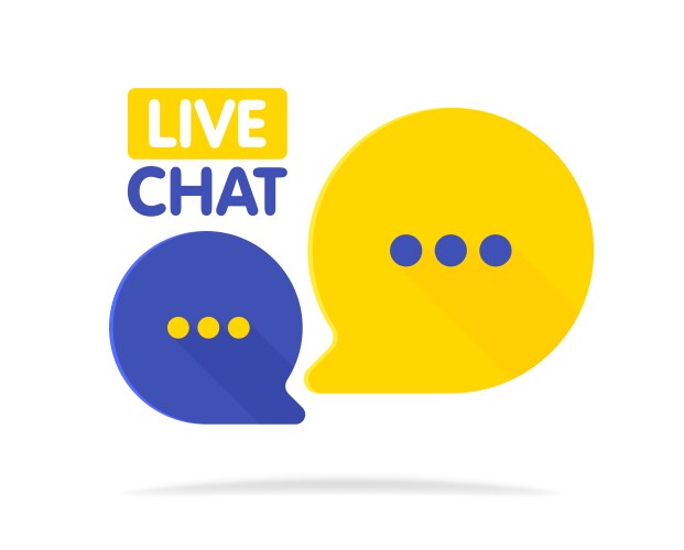 Live chat speech bubbles symbol flat concept vector image