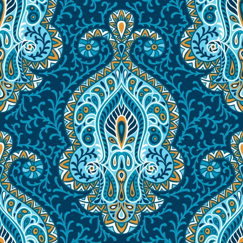 Intricate Paisley Ethnic Pattern Vector Image