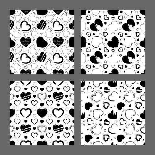Valentines day seamless vertical pattern Vector Image