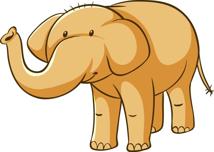 Cartoon happy elephant Royalty Free Vector Image