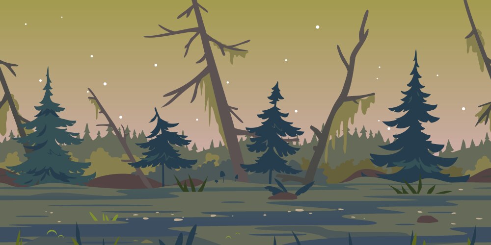 Dark terrible cave game background Royalty Free Vector Image