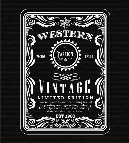Vintage Western Frame Border vector image