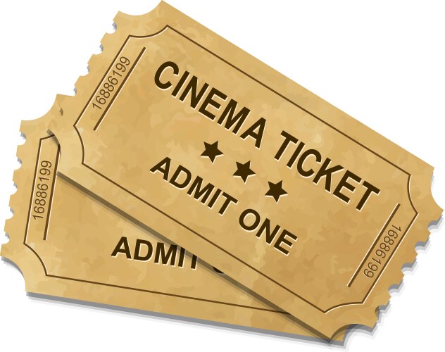 Pink cinema ticket Royalty Free Vector Image - VectorStock