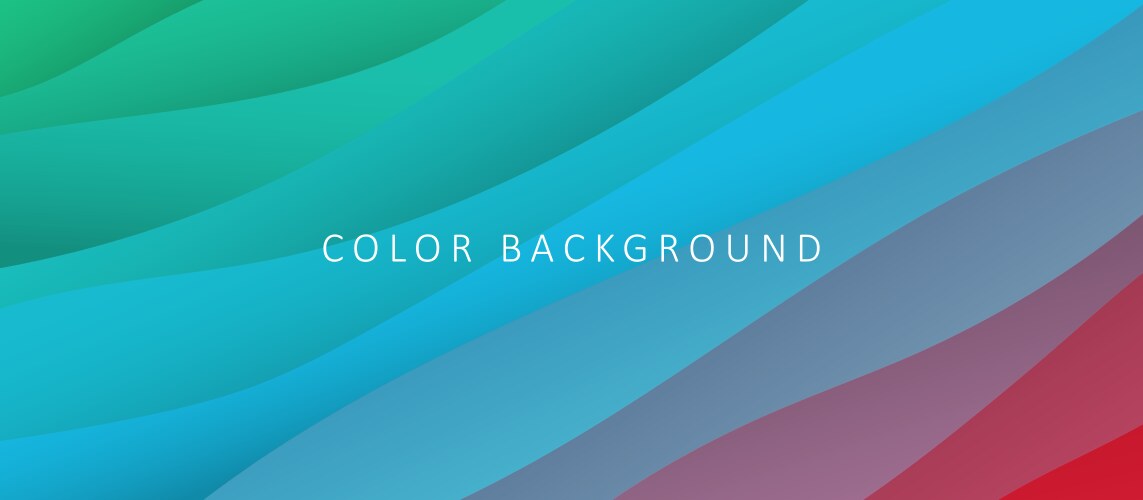 Gradient color background with 3d waves design vector image