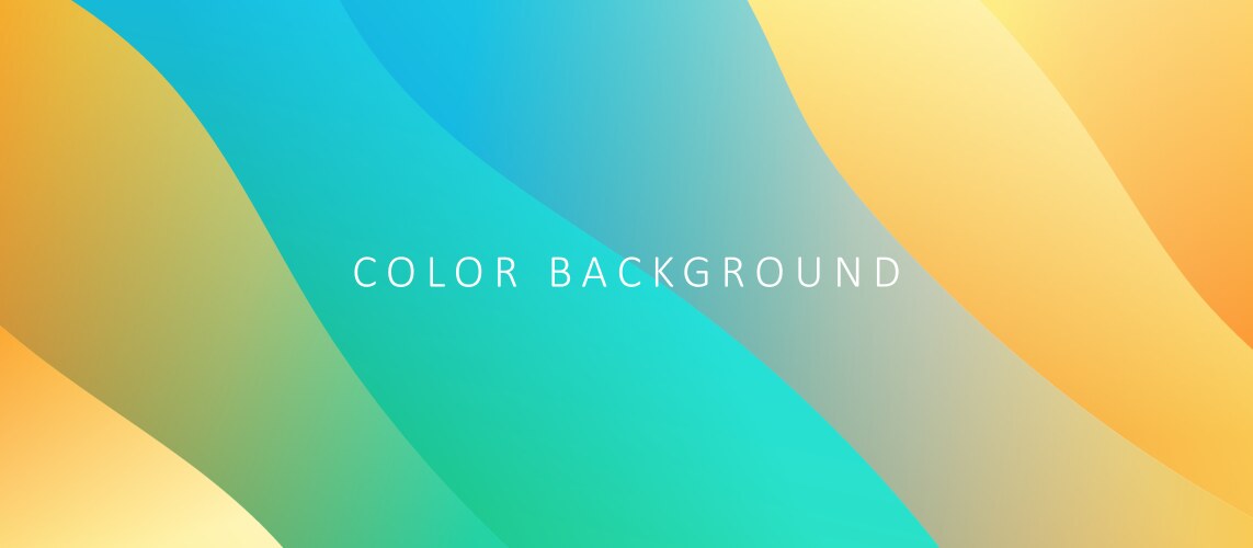 Gradient color background with 3d waves design vector image