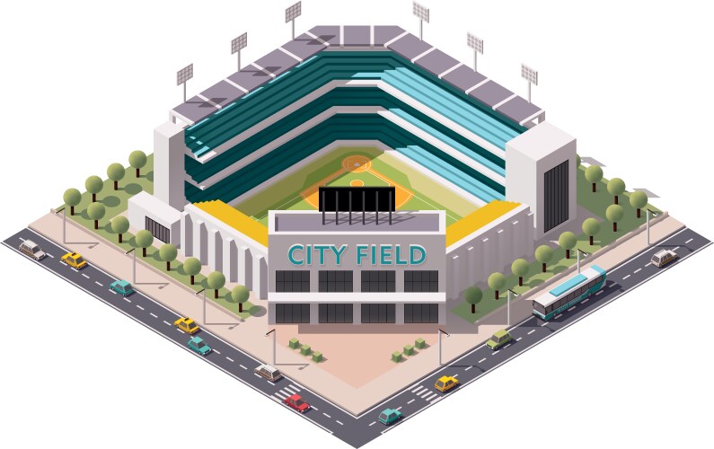 Isometric Baseball Stadium Icon
