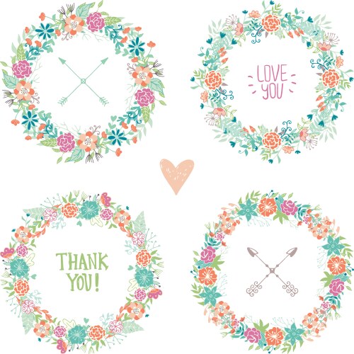 Wedding flower set Royalty Free Vector Image - VectorStock