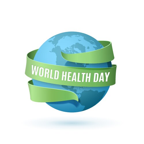 world health day background vector image