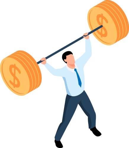 Barbell isolated cartoon design Royalty Free Vector Image