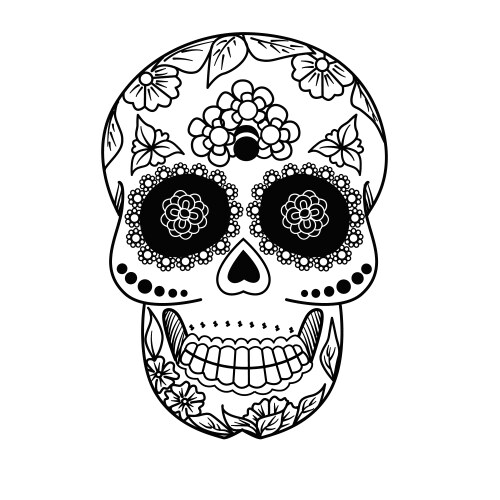 Tattoo skull day of death Vector Image