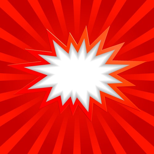 Bang background red vector image