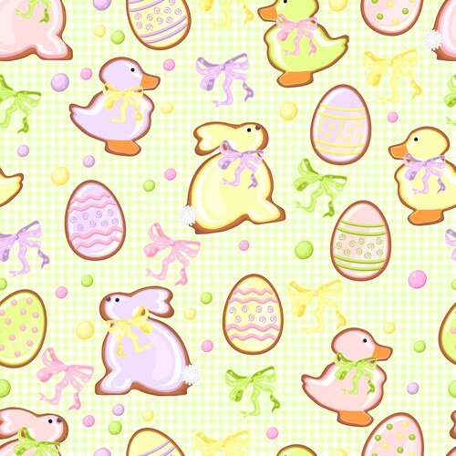 Background with cookie green Vector Image