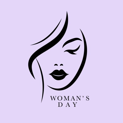 Women icon logo modern flat design paintbrush vector image