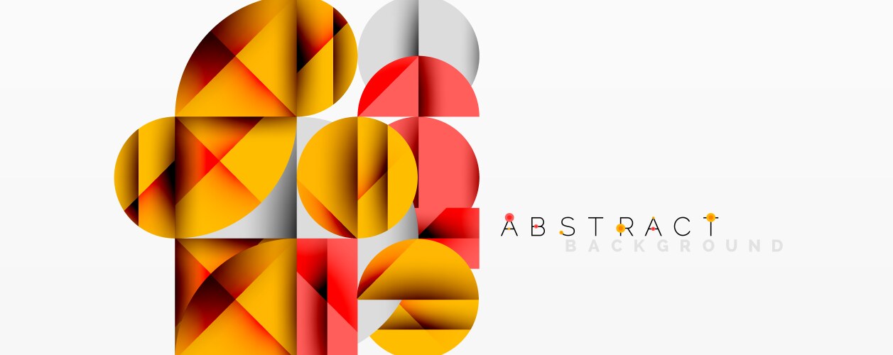 Geometric shapes overlap creating vibrant pattern vector image