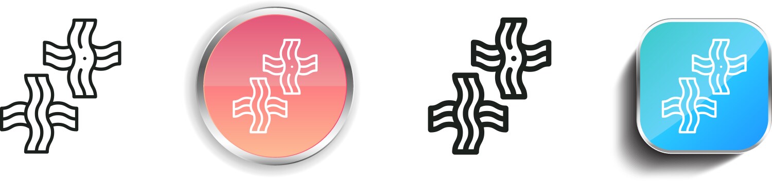 Gummy icon thin linear regular and button style vector image