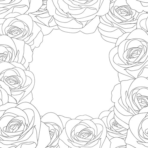 February Roses Borders February border Vector Images & Graphics for Commercial Use | VectorStock